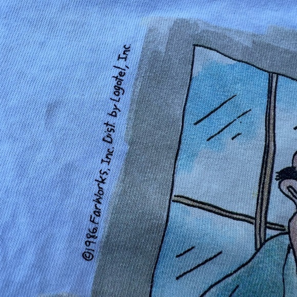 Vintage 1986 US MADE My Brain is Full Mr.‎ Osborne Graphic Tee Men’s L Far Side - Picture 3 of 11